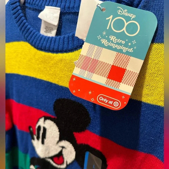 Disney 100 Kid’s Mickey Mouse Stripped Sweater - Picture 4 of 5